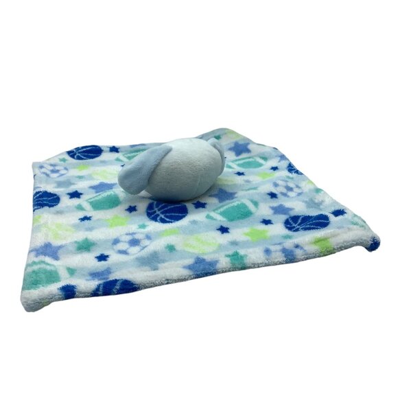 Swiggles Lovey Security Blanket Plush Puppy Dog Blue Star Green Sport Balls 12" - Picture 3 of 6
